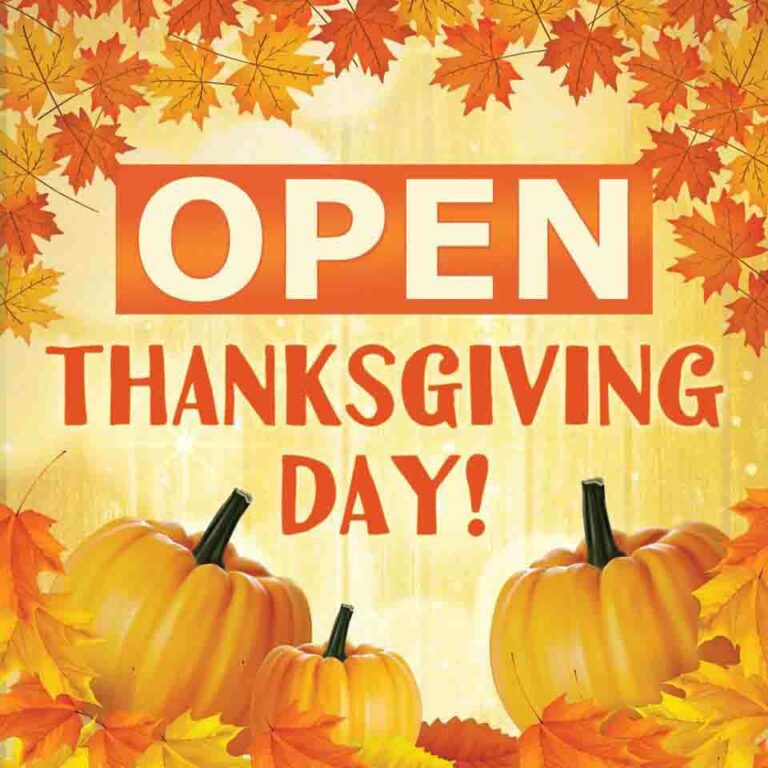 Open Thanksgiving Day